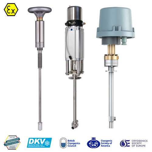 STICKS 900 CRYOGENIC BELLOWS VALVES WITH OPTIONAL REGULATING CONE
